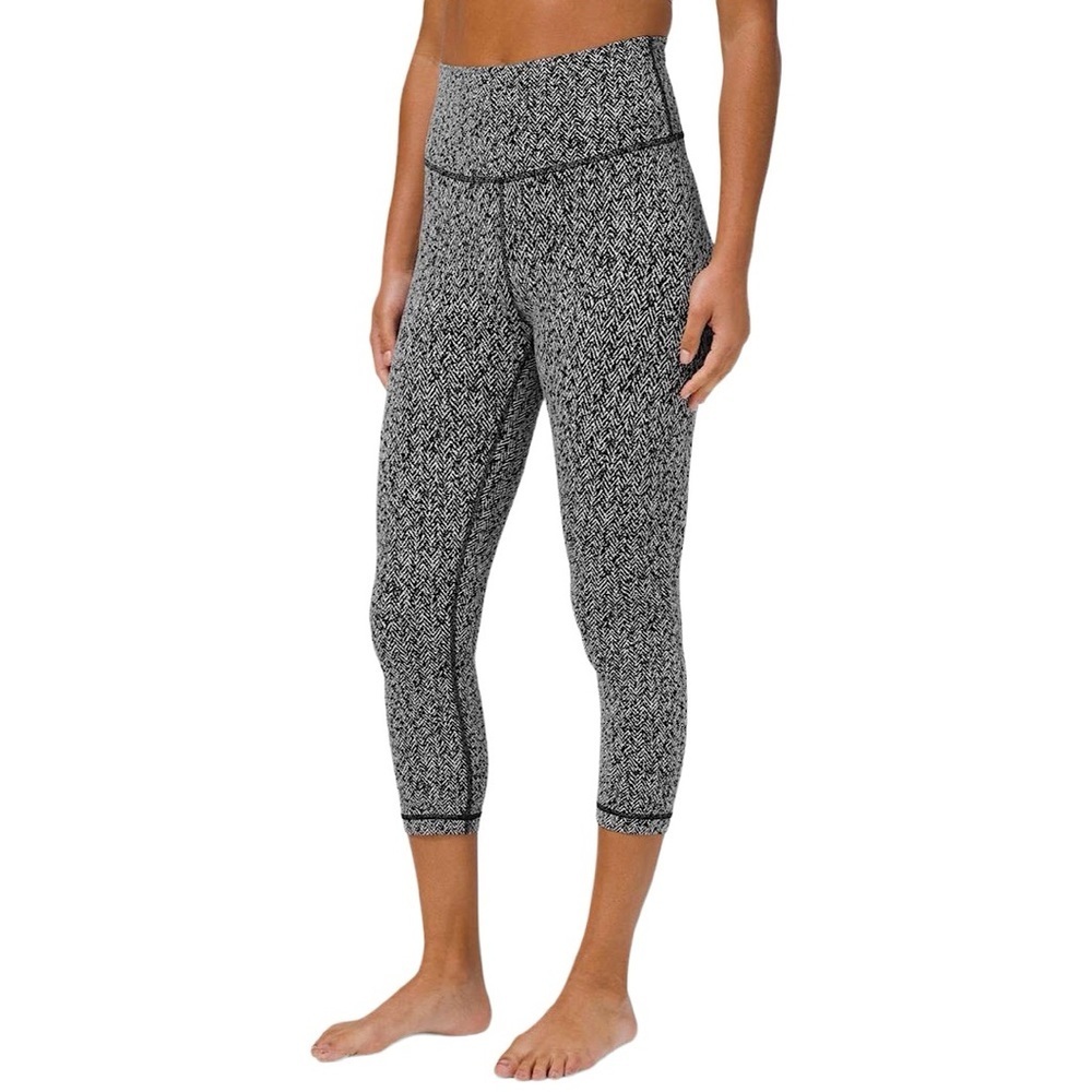 LULULEMON Wunder Under High-Rise Crop 21" Full-On Luxtreme in Herringbone
